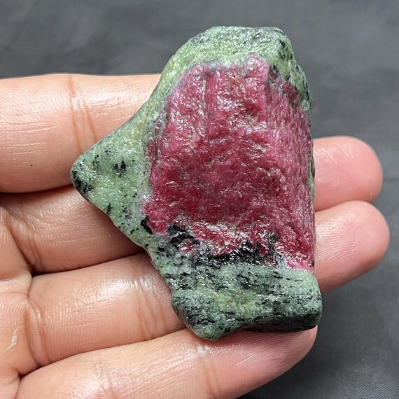 Unpolished Natural Ruby Zoisite Rough | Raw Anyolite Crystal 101.6g 60x48x28mm Unpolished Natural Ruby Zoisite Rough | Raw Anyolite Crystal 101.6g 60x48x28mm
