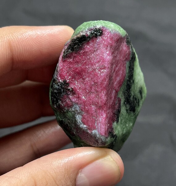 Natural Ruby Zoisite Rough | Raw Matrix Stone 106.7g 56x38x35mm