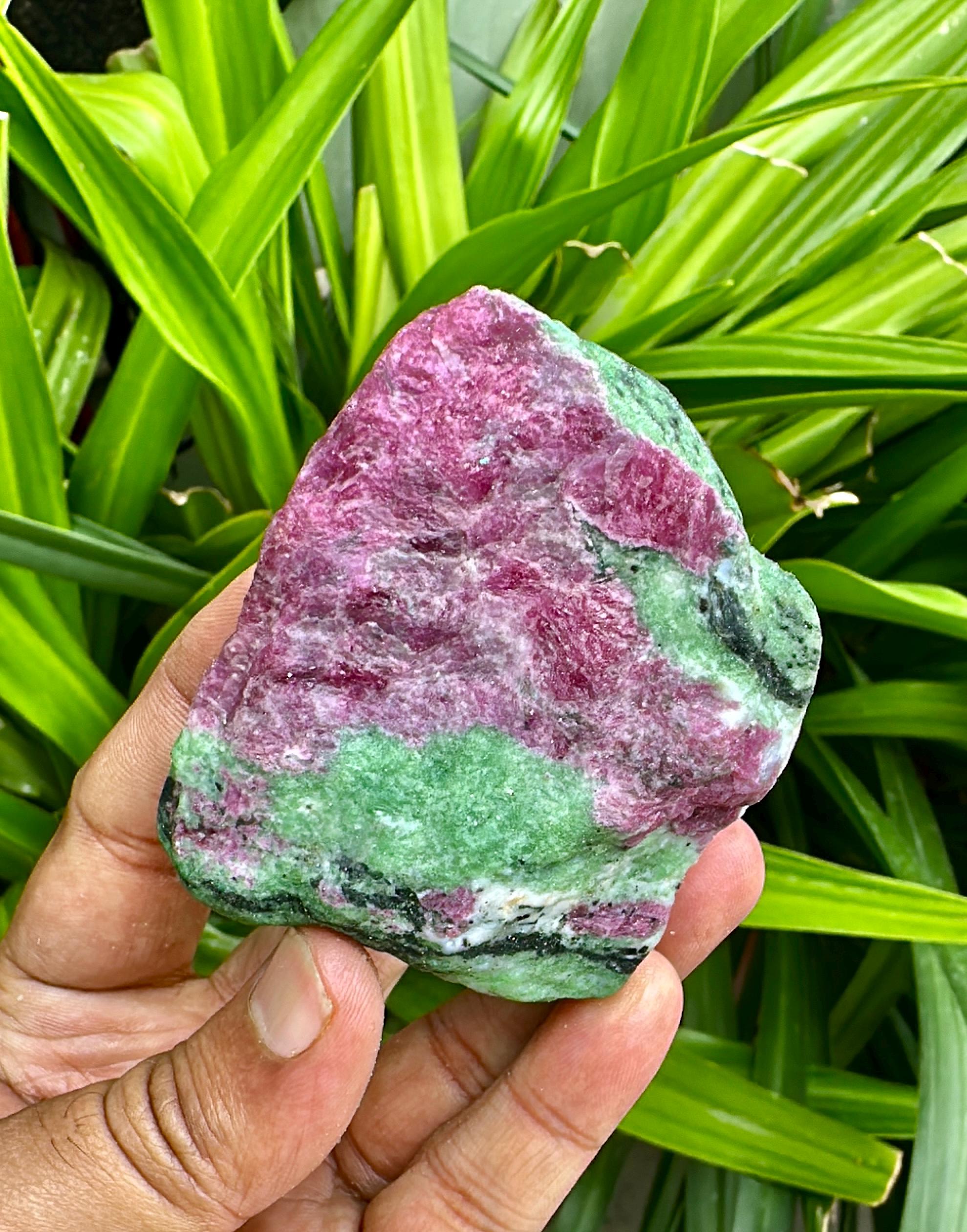 Natural Ruby Zoisite Specimen | Red & Green Untreated Gemstone Natural Ruby Zoisite Specimen | Red & Green Untreated Gemstone