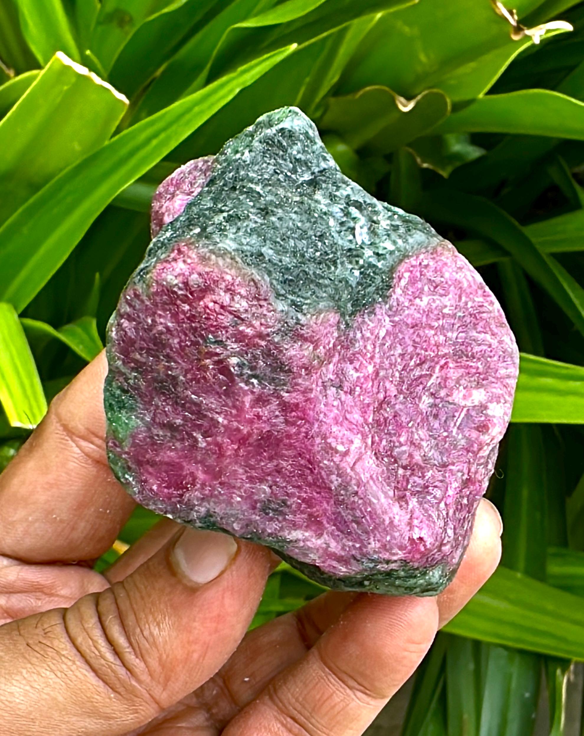 Natural Ruby Zoisite Specimen: Untreated Red & Green Crystal Natural Ruby Zoisite Specimen: Untreated Red & Green Crystal
