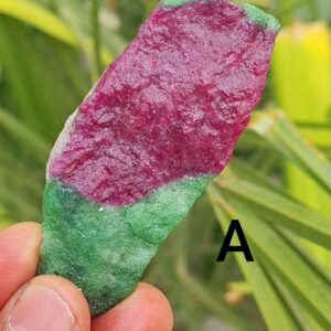 Natural Ruby Zoisite Specimen: Untreated Red and Green Gemstone Natural Ruby Zoisite Specimen: Untreated Red and Green Gemstone