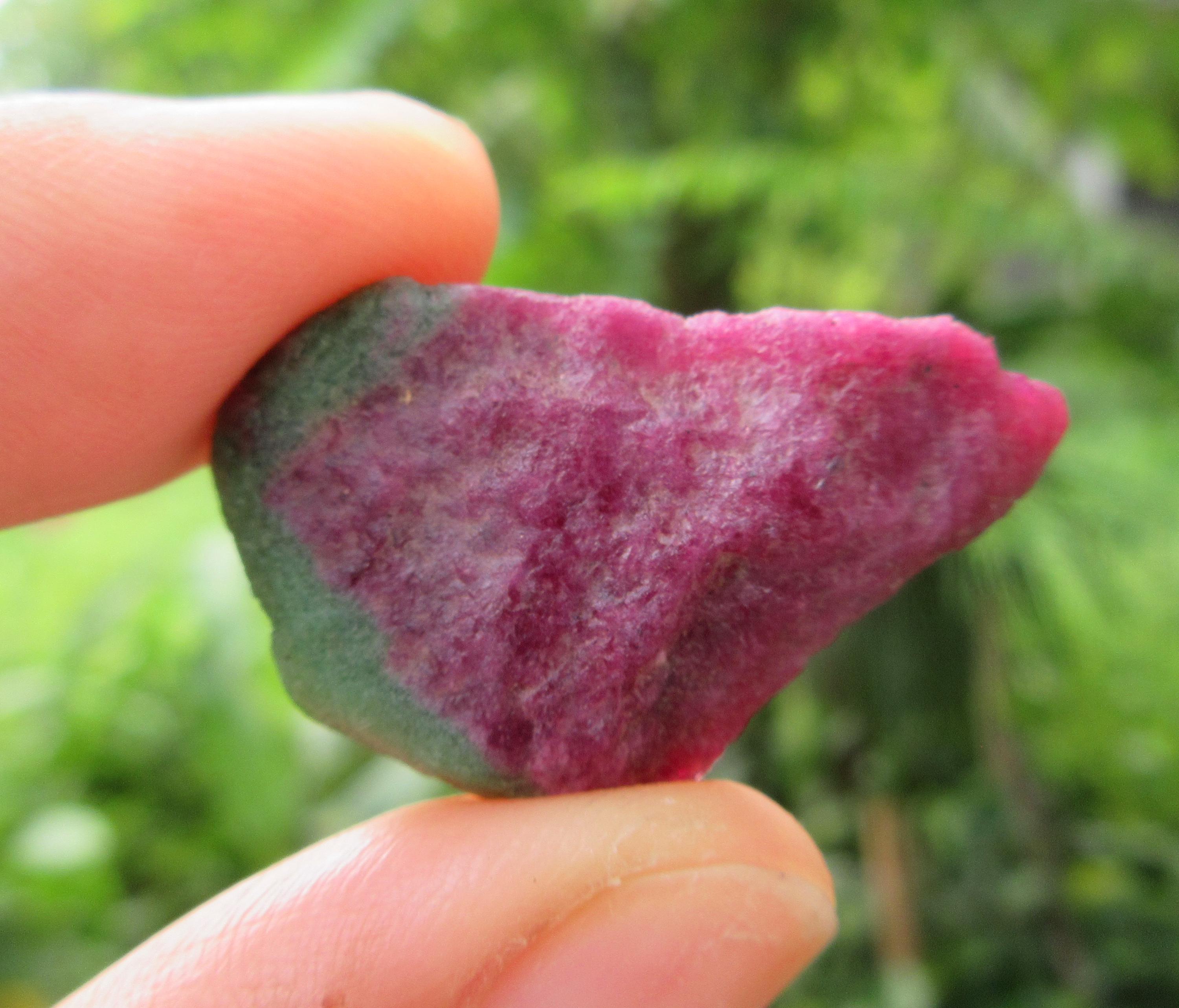 Ruby Zoisite Rough: 38.25 Crt Anyolite Healing Crystal