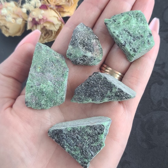 Ruby Zoisite Rough Crystal Chunks, Bulk Lots Of Natural Gemstones For Decor, Crafts, Or Crystal Grids