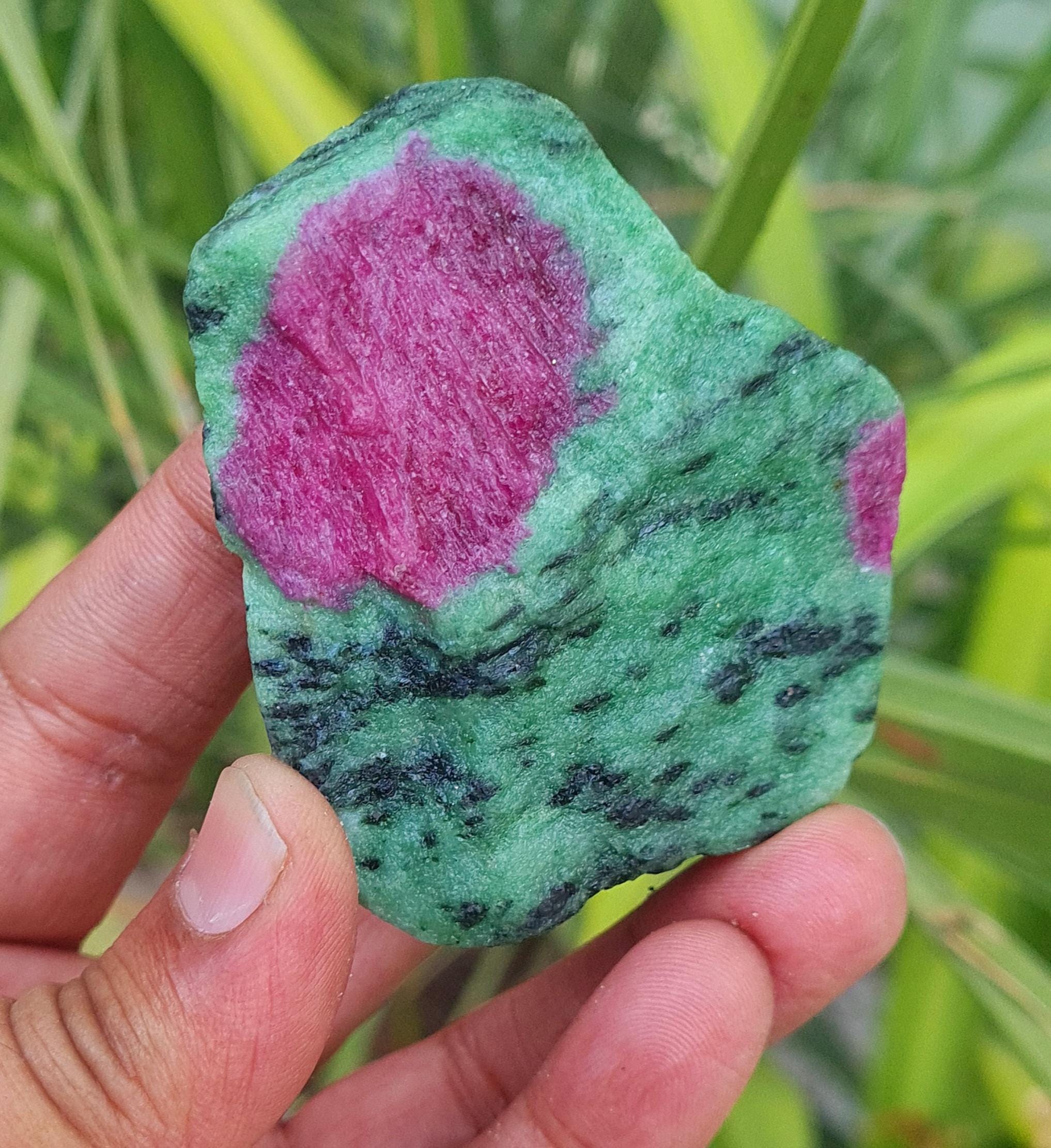Rough Ruby Zoisite Specimen: Natural Healing Crystal