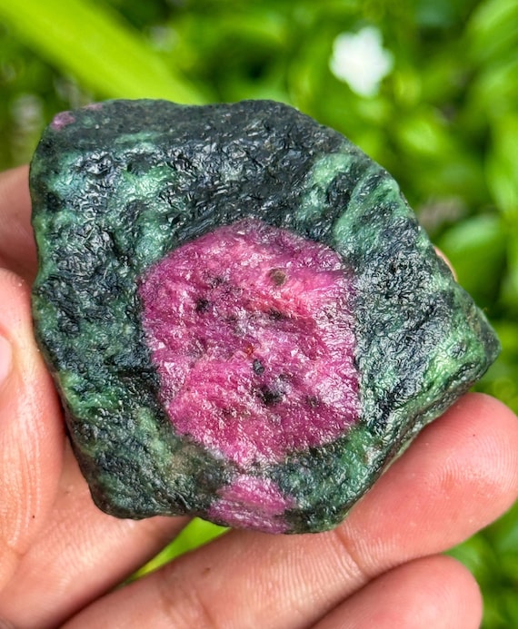 Raw Ruby Zoisite Specimen: 474.5 Carat Unheated Healing Crystal