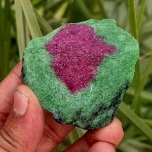Raw Ruby Zoisite Specimen: Natural Untreated Red & Green Crystal Raw Ruby Zoisite Specimen: Natural Untreated Red & Green Crystal