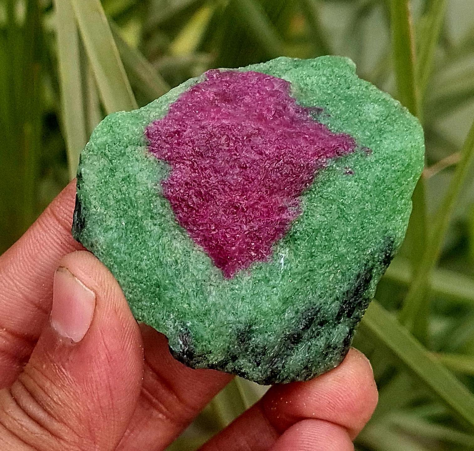 Raw Ruby Zoisite Specimen: Natural Untreated Red & Green Crystal Raw Ruby Zoisite Specimen: Natural Untreated Red & Green Crystal