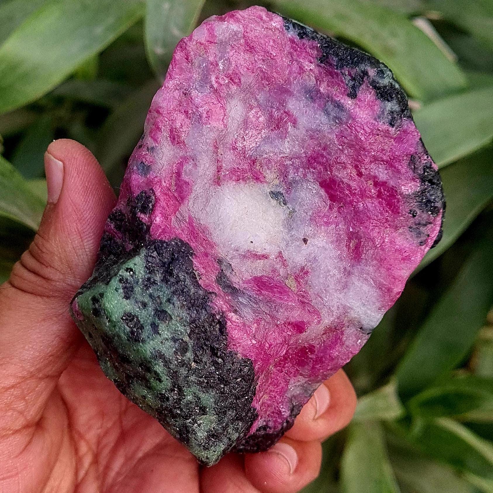 Raw Ruby Zoisite Specimen: Natural Untreated Healing Crystal (81x61x46 Mm) Raw Ruby Zoisite Specimen: Natural Untreated Healing Crystal (81x61x46 Mm)
