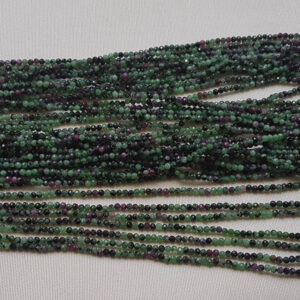2 Strands Of Ruby Zoisite Fact Rondelle 2mm 13" Each. 2 Strands Of Ruby Zoisite Fact Rondelle 2mm 13" Each.