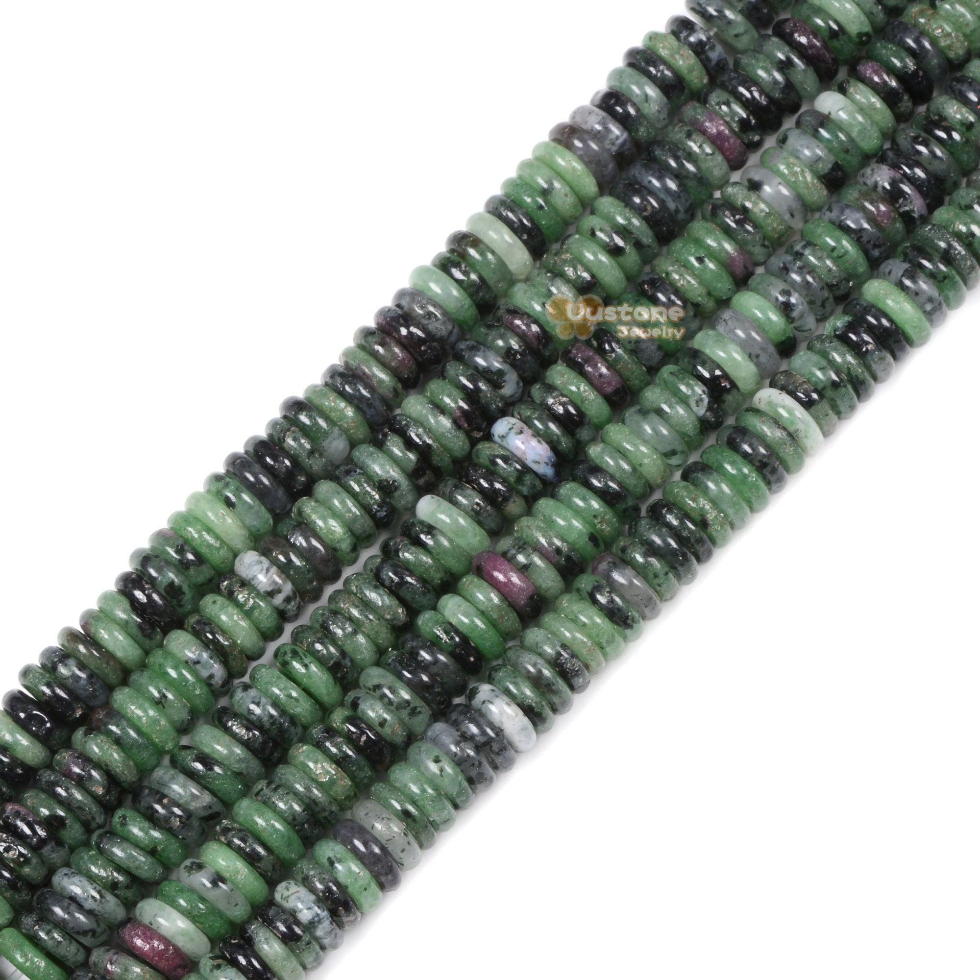 6.2x2mm Green Ruby Zoisite Heishi Disc Rondelle Loose Beads 15.5" 6.2x2mm Green Ruby Zoisite Heishi Disc Rondelle Loose Beads 15.5"