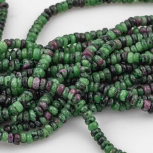 Ruby Zoisite - High Quality in Smooth Saucer Roundel, 4mm Flat Rondel 15 Inches Thin Roundel Ruby Zoisite - High Quality in Smooth Saucer Roundel, 4mm Flat Rondel 15 Inches Thin Roundel