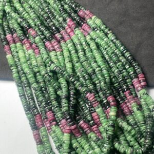New Brand Natural Ruby Zoisite Size 5-6 mm Smooth Tyre Shape Gemstone Beads, 16 Inch Strand Zoisite Beads An Amazing Item For Jewelry Making New Brand Natural Ruby Zoisite Size 5-6 mm Smooth Tyre Shape Gemstone Beads, 16 Inch Strand Zoisite Beads An Amazing Item For Jewelry Making
