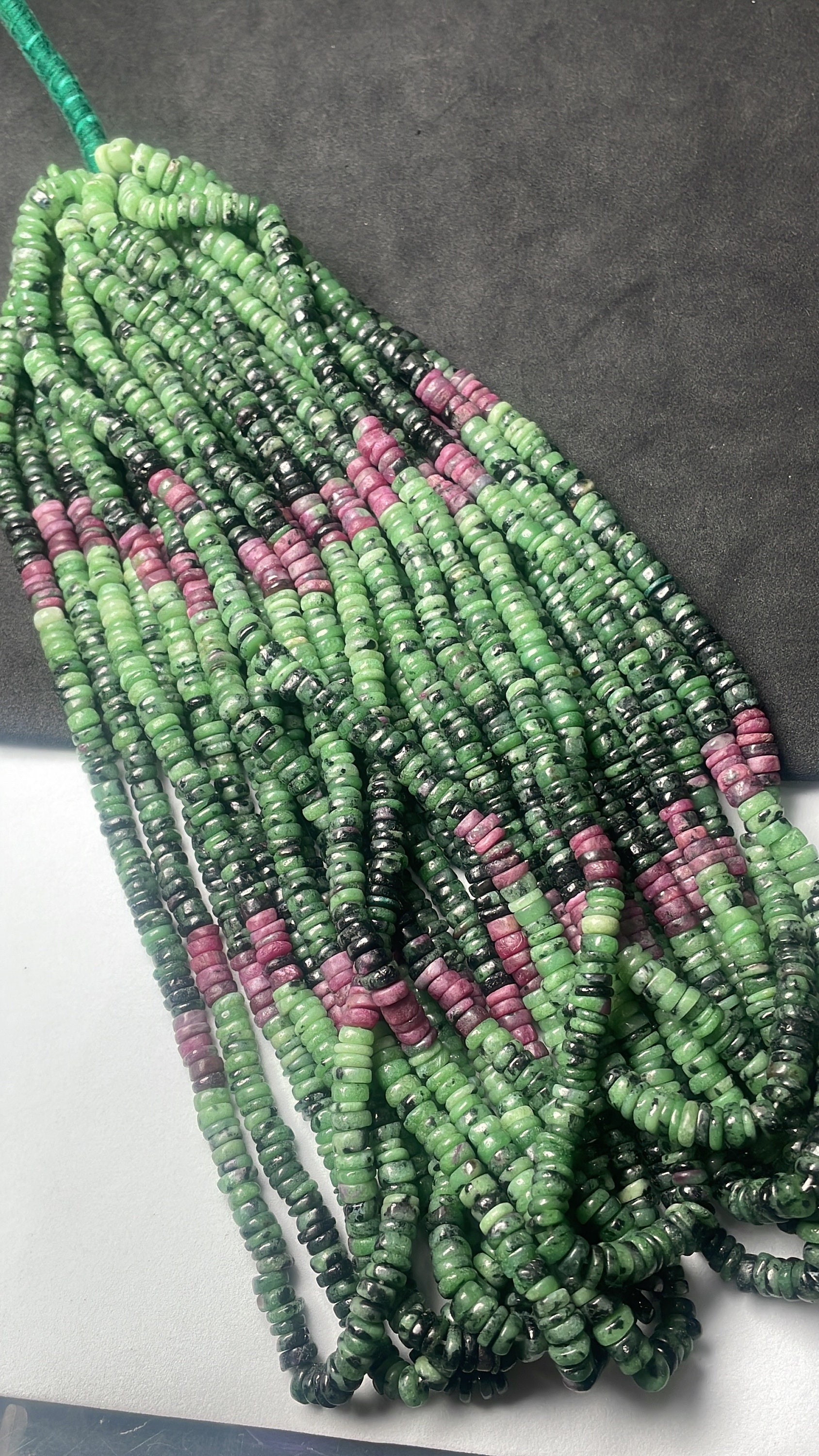 New Brand Natural Ruby Zoisite Size 5-6 Mm Smooth Tyre Shape Gemstone Beads, 16 Inch Strand Zoisite Beads An Amazing Item For Jewelry Making