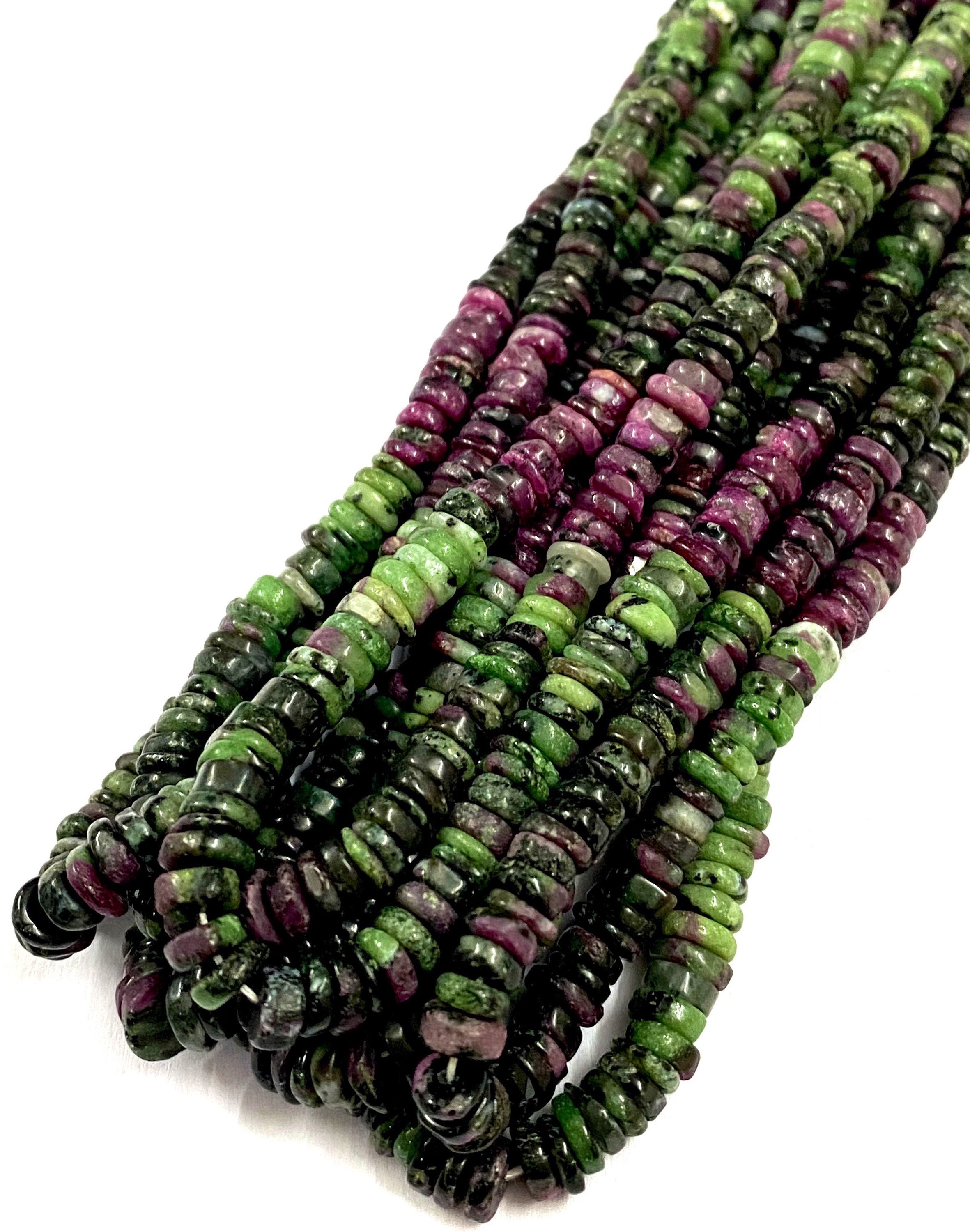 Red Ruby Zoisite Smooth Beads 6mm To 7mm Ruby Zoisite Gemstone Beads Natural Ruby Zoisite Smooth Tyre Beads Ruby Zoisite Flat Rondelle Beads