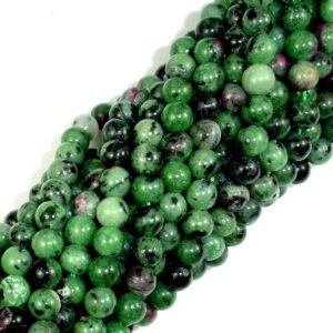 Ruby Zoisite, 6mm (6.5mm), Round, 15.5 Inch, Full strand, Approx. 63 beads, Hole 1mm (394054005)