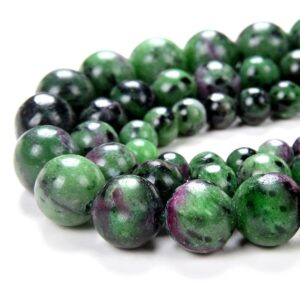 8mm Ruby Zoisite Gemstone Green Red Grade AA Round Loose Beads 15.5 inch Full Strand LOT 1,2,6,12 and 50 (80004979-452)