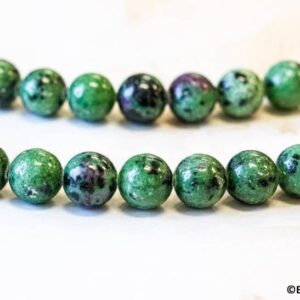 M/ Ruby Zoisite 12mm Round 15.5" Strand Natural Gemstone Beads For Jewelry Making 199-1009