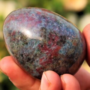 140mm Ruby Zoisite Egg: Anyolite Gemstone, Chakra Balancing Decor 140mm Ruby Zoisite Egg: Anyolite Gemstone, Chakra Balancing Decor