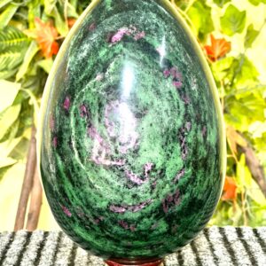 Huge 240MM Ruby Zoisite Egg Decorative Piece: Pink Anyolite Healing Stone Huge 240MM Ruby Zoisite Egg Decorative Piece: Pink Anyolite Healing Stone