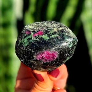 Natural Ruby Zoisite Crystal - (Anyolite) - UV reactive - for enhanced patience and passion -connects mind and heart Natural Ruby Zoisite Crystal - (Anyolite) - UV reactive - for enhanced patience and passion -connects mind and heart