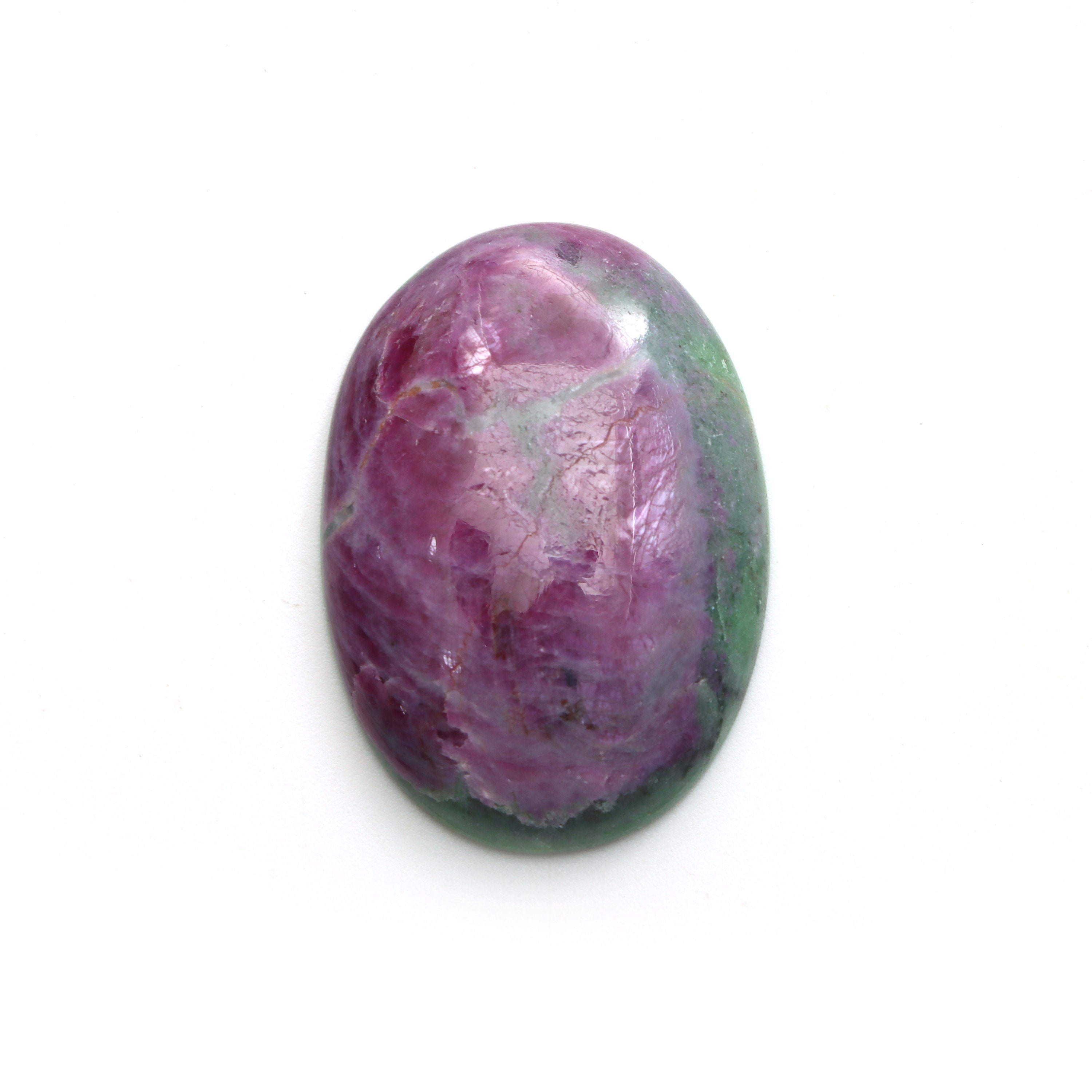 Natural Ruby Zoisite Smooth Oval Loose Gemstone, 28x39.5 Mm, Ruby Zoisite Oval Jewelry Making Gemstone, 1 Piece