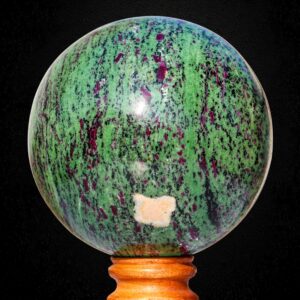 Pink Ruby Zoisite Sphere: 190MM Anyolite Crystal Ball, Metaphysical Decor Pink Ruby Zoisite Sphere: 190MM Anyolite Crystal Ball, Metaphysical Decor