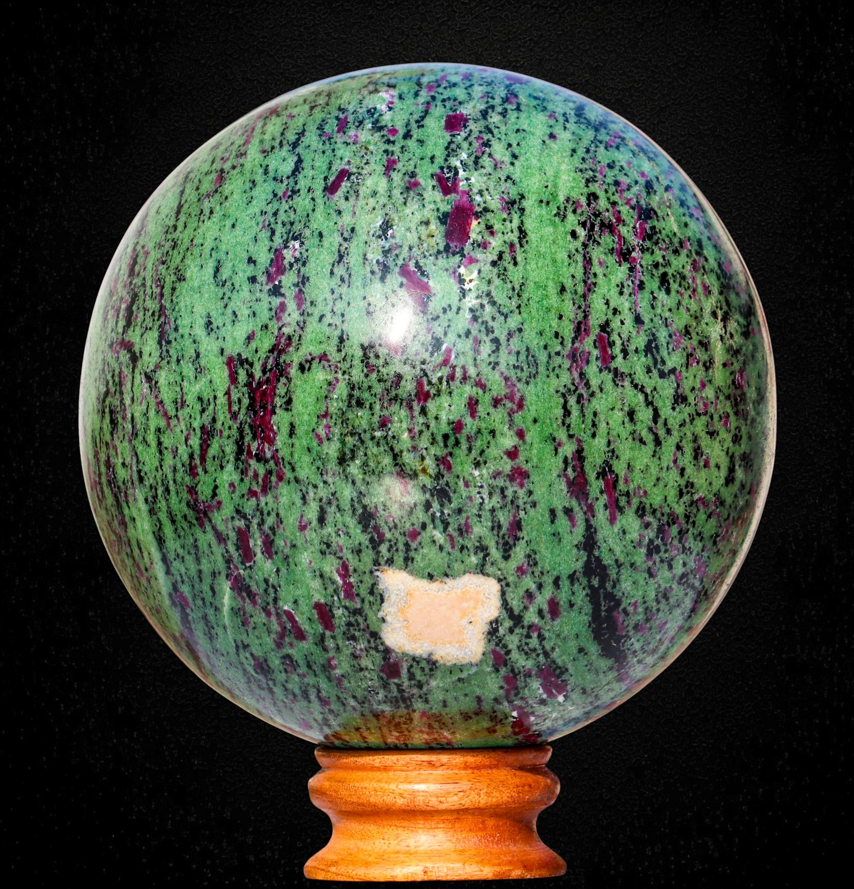 Pink Ruby Zoisite Sphere: 190mm Anyolite Crystal Ball, Metaphysical Decor