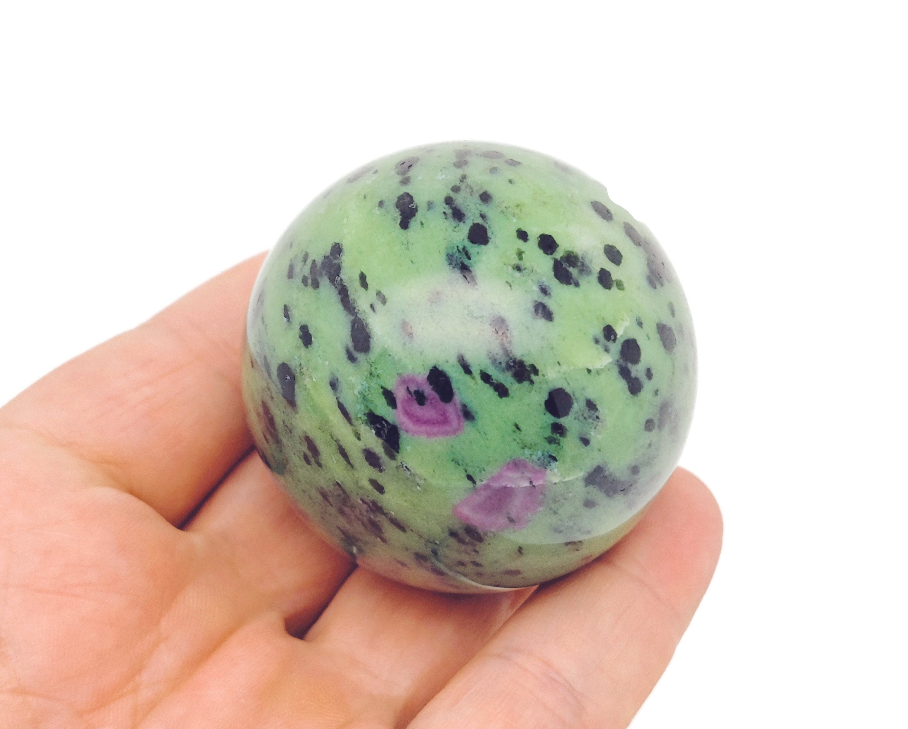 Ruby Zoisite Sphere Stone A++ – Crystal Ball - Healing Crystal Stones – Crystal Décor – 50-60mm - Ra1423