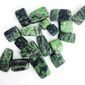 Ruby Zoisite Cubed Tumbled Stone – Green And Pink Crystal