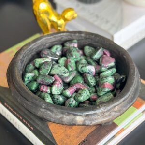 Ruby Zoisite Tumbled Stone – Natural Anyolite For Heart Chakra, Healing & Spiritual Growth