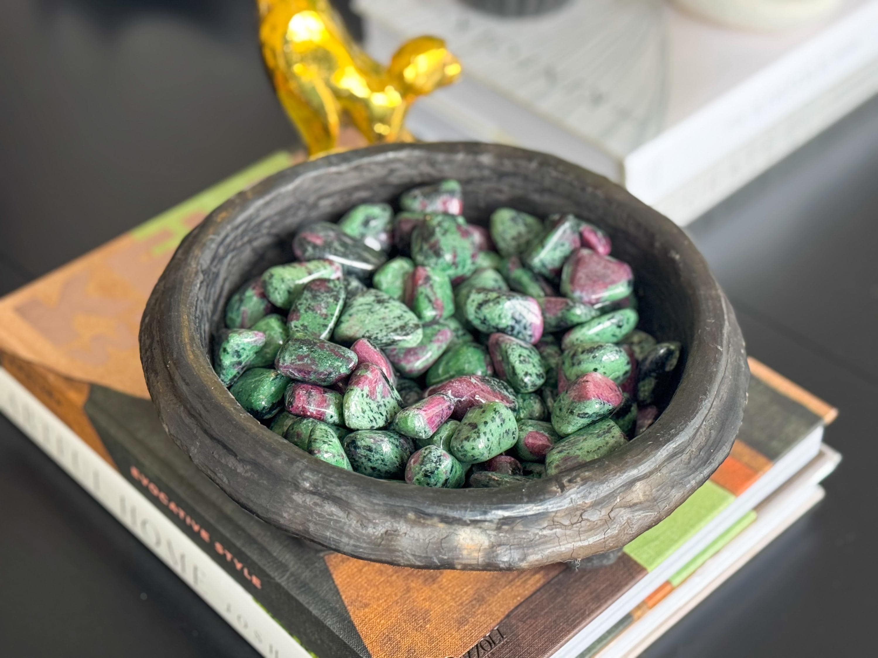 Ruby Zoisite Tumbled Stone – Natural Anyolite For Heart Chakra, Healing & Spiritual Growth Ruby Zoisite Tumbled Stone – Natural Anyolite For Heart Chakra, Healing & Spiritual Growth
