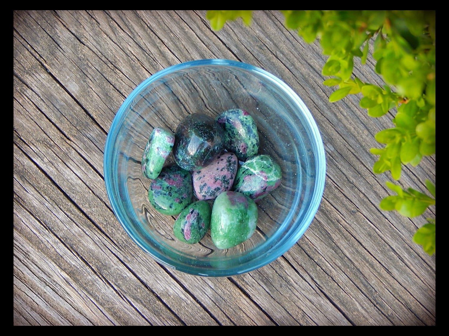 Tumbled Zoisite With Ruby Tumbled Zoisite With Ruby