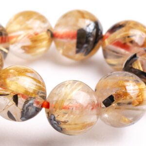 5-6MM Titanium Golden Rutile Quartz Beads Bracelet Grade AA Genuine Natural Round Gemstone 7" (119187h-1099) 5-6MM Titanium Golden Rutile Quartz Beads Bracelet Grade AA Genuine Natural Round Gemstone 7" (119187h-1099)
