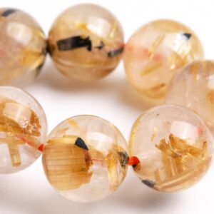 6-7MM Titanium Golden Rutile Quartz Beads Bracelet Grade AA Genuine Natural Round Gemstone 7" (119192h-1099) 6-7MM Titanium Golden Rutile Quartz Beads Bracelet Grade AA Genuine Natural Round Gemstone 7" (119192h-1099)