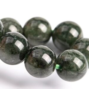 7MM Dark Green Rutilated Quartz Beads Bracelet Grade A+ Genuine Natural Round Gemstone 7" (117071h-3088) 7MM Dark Green Rutilated Quartz Beads Bracelet Grade A+ Genuine Natural Round Gemstone 7" (117071h-3088)