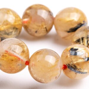 7MM Titanium Golden Rutile Quartz Beads Bracelet Grade AA Genuine Natural Round Gemstone 7" (119194h-1099) 7MM Titanium Golden Rutile Quartz Beads Bracelet Grade AA Genuine Natural Round Gemstone 7" (119194h-1099)
