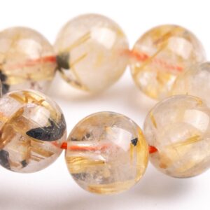7MM Titanium Golden Rutile Quartz Beads Bracelet Grade A Genuine Natural Round Gemstone 7" (119178h-1086) 7MM Titanium Golden Rutile Quartz Beads Bracelet Grade A Genuine Natural Round Gemstone 7" (119178h-1086)