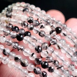 Black Rutilated Quartz Bracelet - Crystal Bracelet - Black Rutile In Quartz Crystal - Polished Rutilated Quartz - Rutilated Quartz Jewelry Black Rutilated Quartz Bracelet - Crystal Bracelet - Black Rutile In Quartz Crystal - Polished Rutilated Quartz - Rutilated Quartz Jewelry