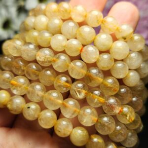 Rutilated Quartz Bracelet - Crystal Bracelet - Golden Rutile In Quartz Crystal - Polished Rutilated Quartz - Rutilated Quartz Jewelry Rutilated Quartz Bracelet - Crystal Bracelet - Golden Rutile In Quartz Crystal - Polished Rutilated Quartz - Rutilated Quartz Jewelry