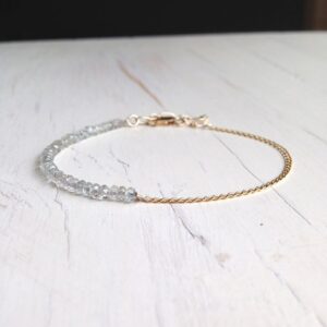 Rutilated Quartz Bracelet Faceted Gemstone Bracelet 14k Gold Filled Rutilated Quartz Bracelet Faceted Gemstone Bracelet 14k Gold Filled