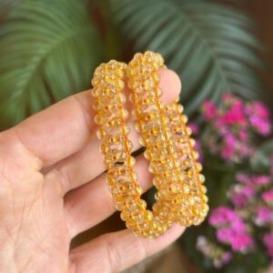 Golden Rutile Quartz Seed Beed Layered Bracelet Golden Rutile Quartz Seed Beed Layered Bracelet