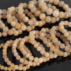 Light Gold Golden Rutile Quartz Beads Bracelet Genuine Natural Round Gemstone 7.5" Bulk Lot Options Light Gold Golden Rutile Quartz Beads Bracelet Genuine Natural Round Gemstone 7.5" Bulk Lot Options