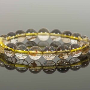 Rutilated Quartz Bracelet Made With 10mm Natural Gemstone Beads, Copper Rutilated Stacking Bracelet Healing Gemstone Jewelry Rutilated Quartz Bracelet Made With 10mm Natural Gemstone Beads, Copper Rutilated Stacking Bracelet Healing Gemstone Jewelry