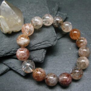 Red Rutilated Quartz Genuine Bracelet ~ 7 Inches ~ 12mm Round Beads Red Rutilated Quartz Genuine Bracelet ~ 7 Inches ~ 12mm Round Beads