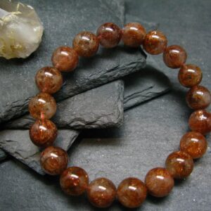 Red Rutilated Quartz Genuine Bracelet ~ 7 Inches ~ 11mm Round Beads Red Rutilated Quartz Genuine Bracelet ~ 7 Inches ~ 11mm Round Beads