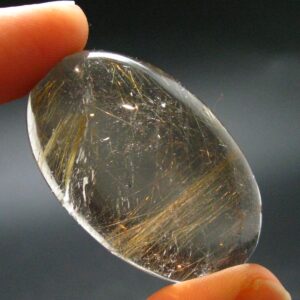 Rutilated Quartz Cabochon From Brazil - 1.6" - 21.90 Grams
