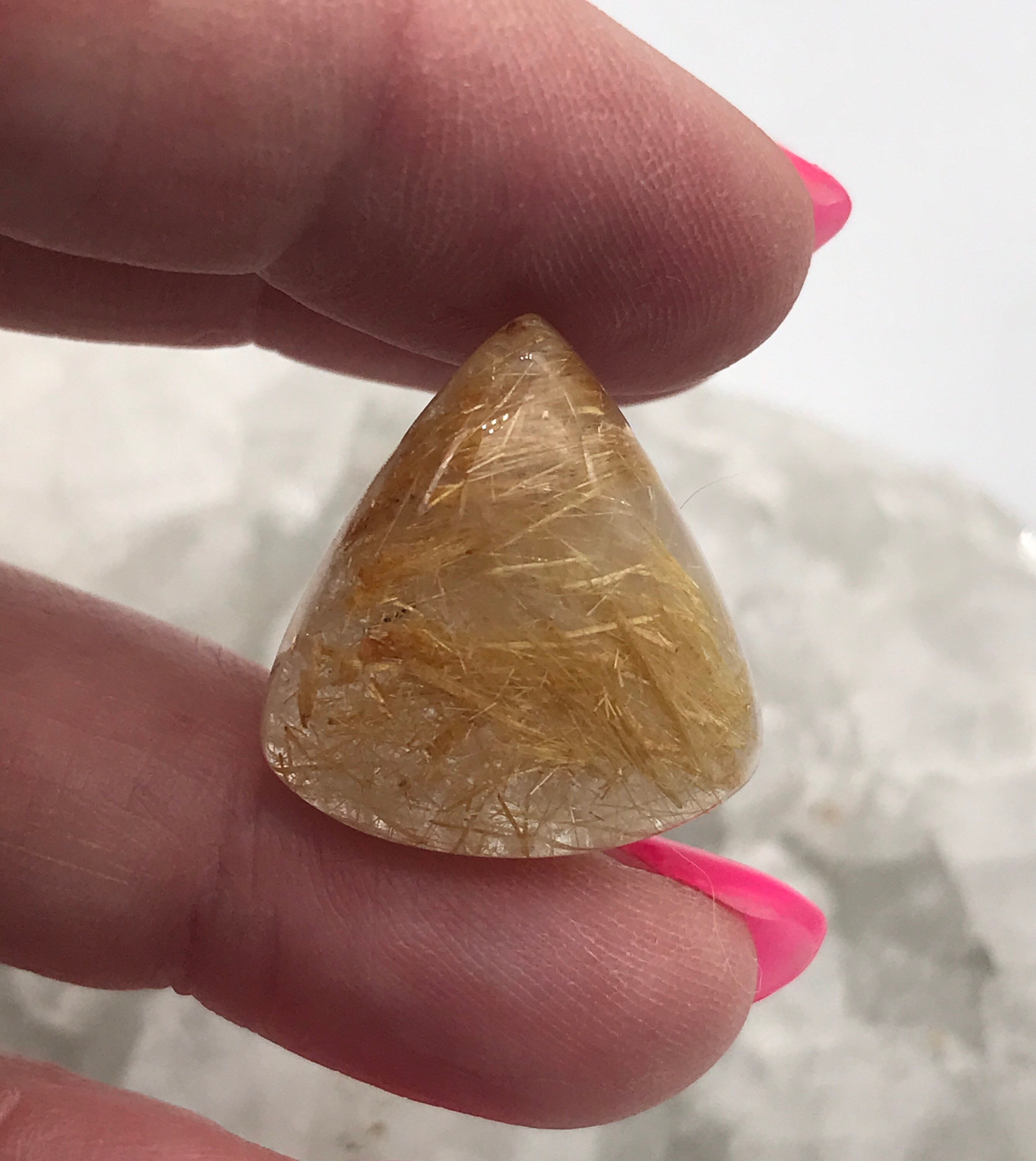 Golden Rutilated Quartz Cabochon- 24.98ct