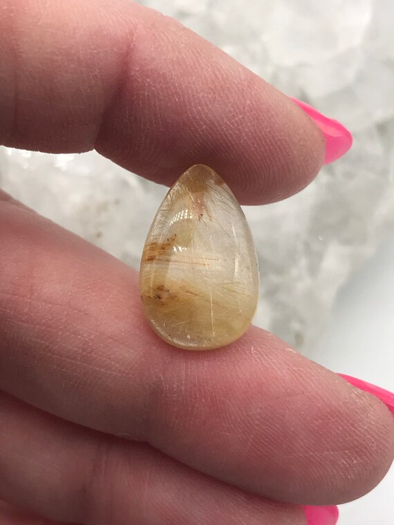 Golden Rutilated Quartz Cabochon 8.33ct