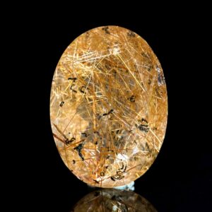 Golden Rutile Quartz Cabochon , Flashy Natural Gemstone