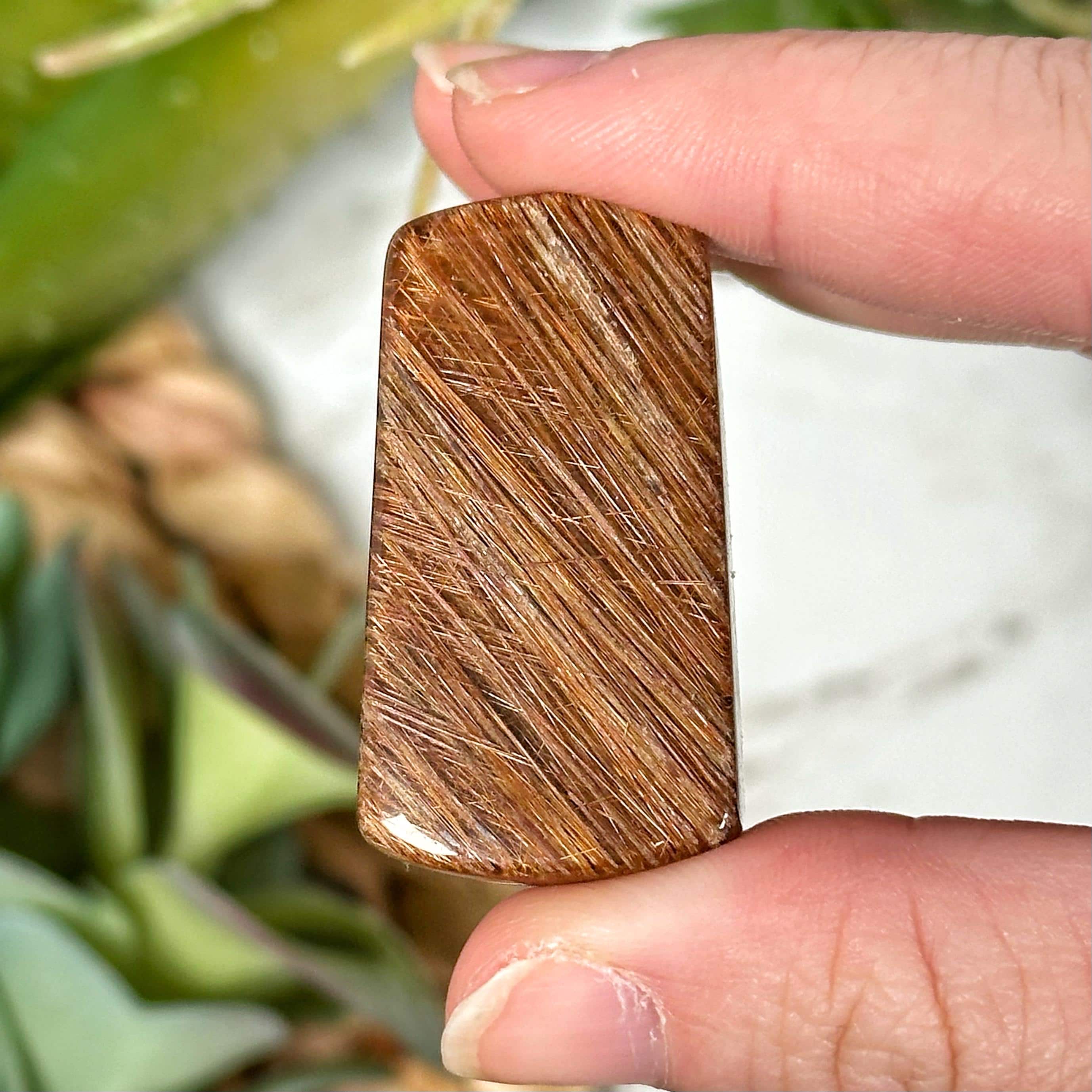 Rutilated Quartz Cabochon | 15g | - #1 (polished Gold Crystal Jewelry, Healing Stone, All Chakras, Rutile) Rutilated Quartz Cabochon | 15g | - #1 (polished Gold Crystal Jewelry, Healing Stone, All Chakras, Rutile)